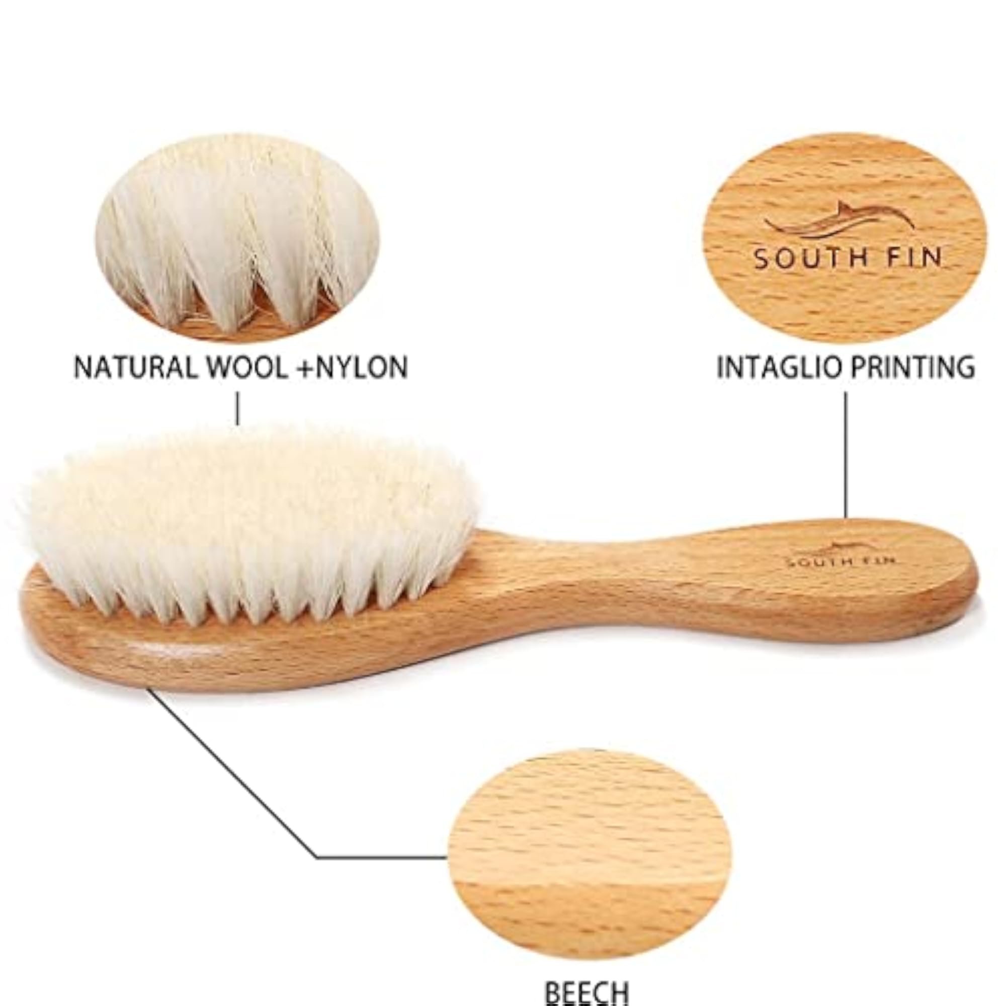 Beech Nylon Skin Exfoliator Brush for Baby Scrub